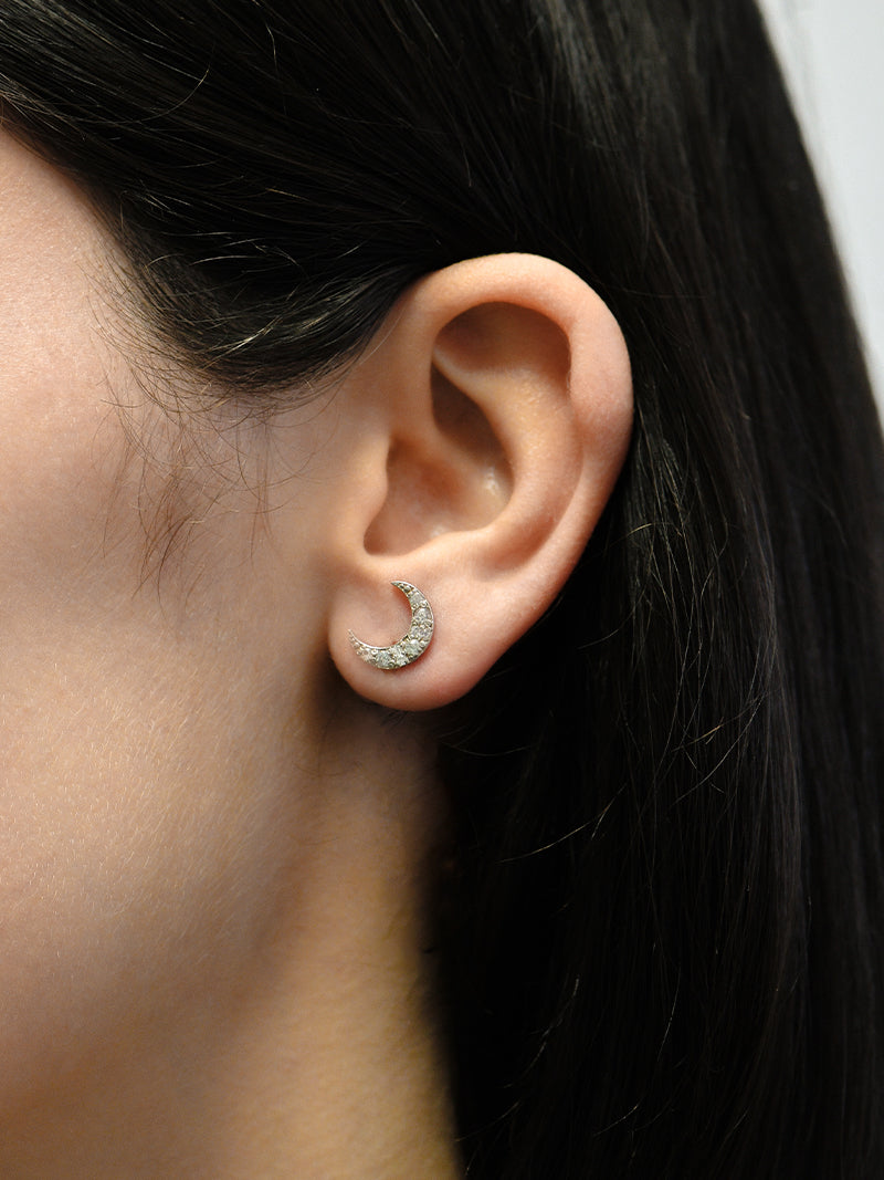 Sparkling Star & Crescent Moon Earrings | Moon earrings, Moon and star  earrings, Crescent moon earrings